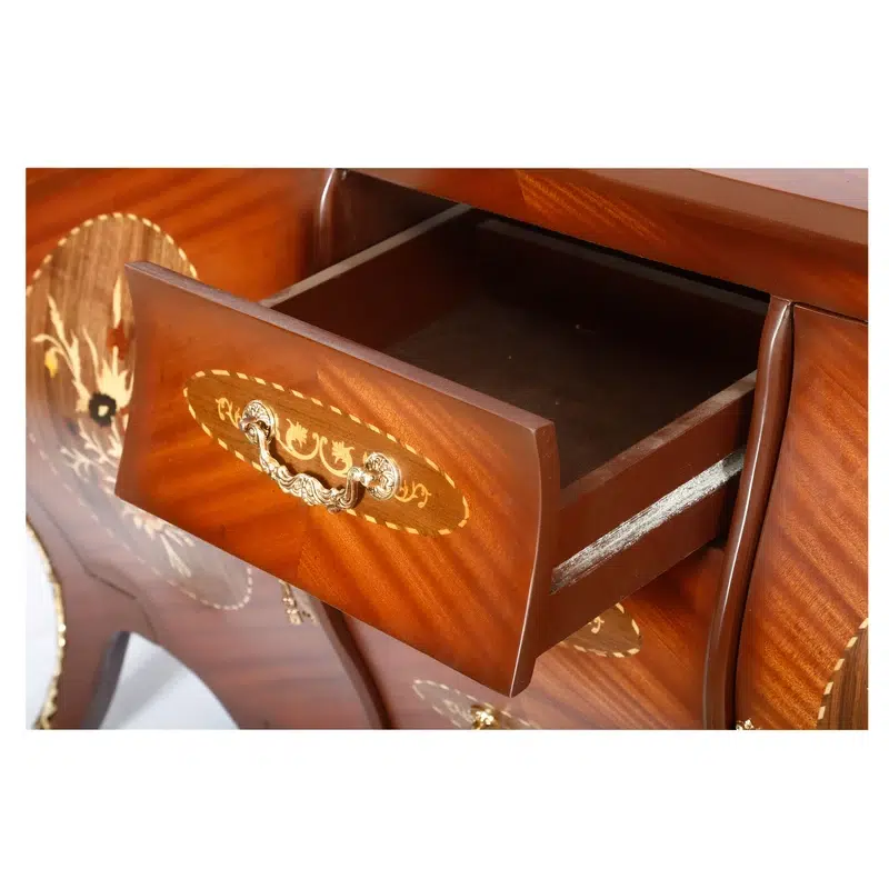 آینه و کنسول دو درب معرق خمره ایی مات سه کشو